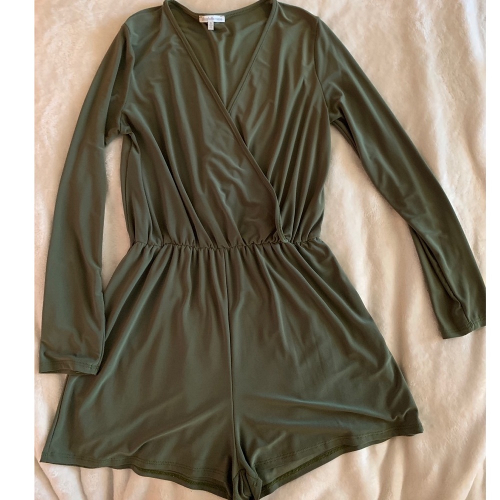 Forest green romper